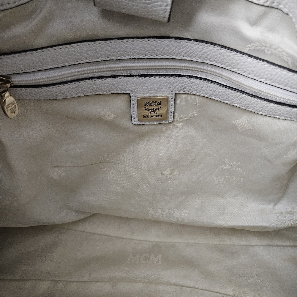 MCM White Leather Bag - Picture 11 of 16